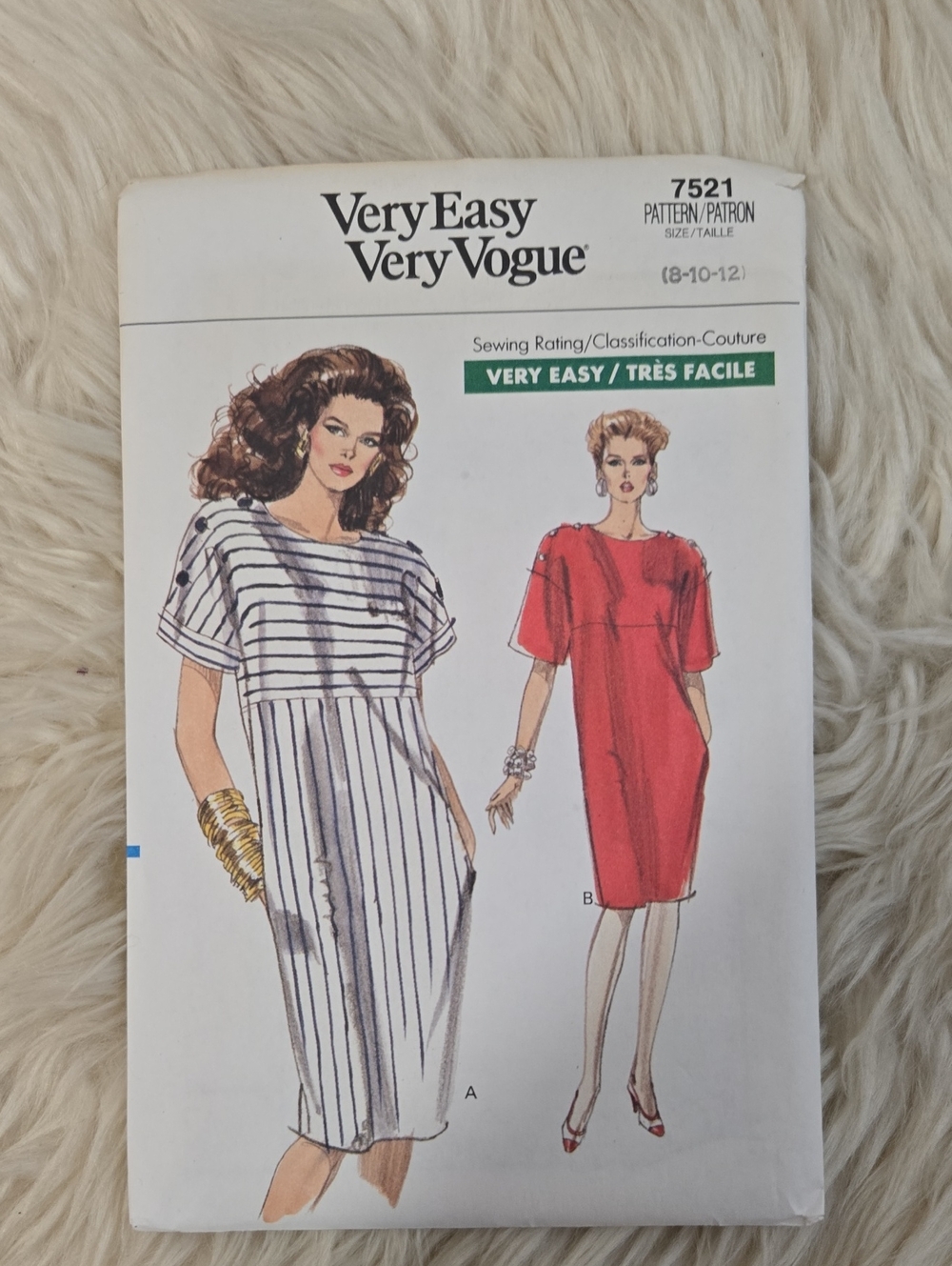 Vogue Vintage Very Easy Dress Sewing Pattern 7521